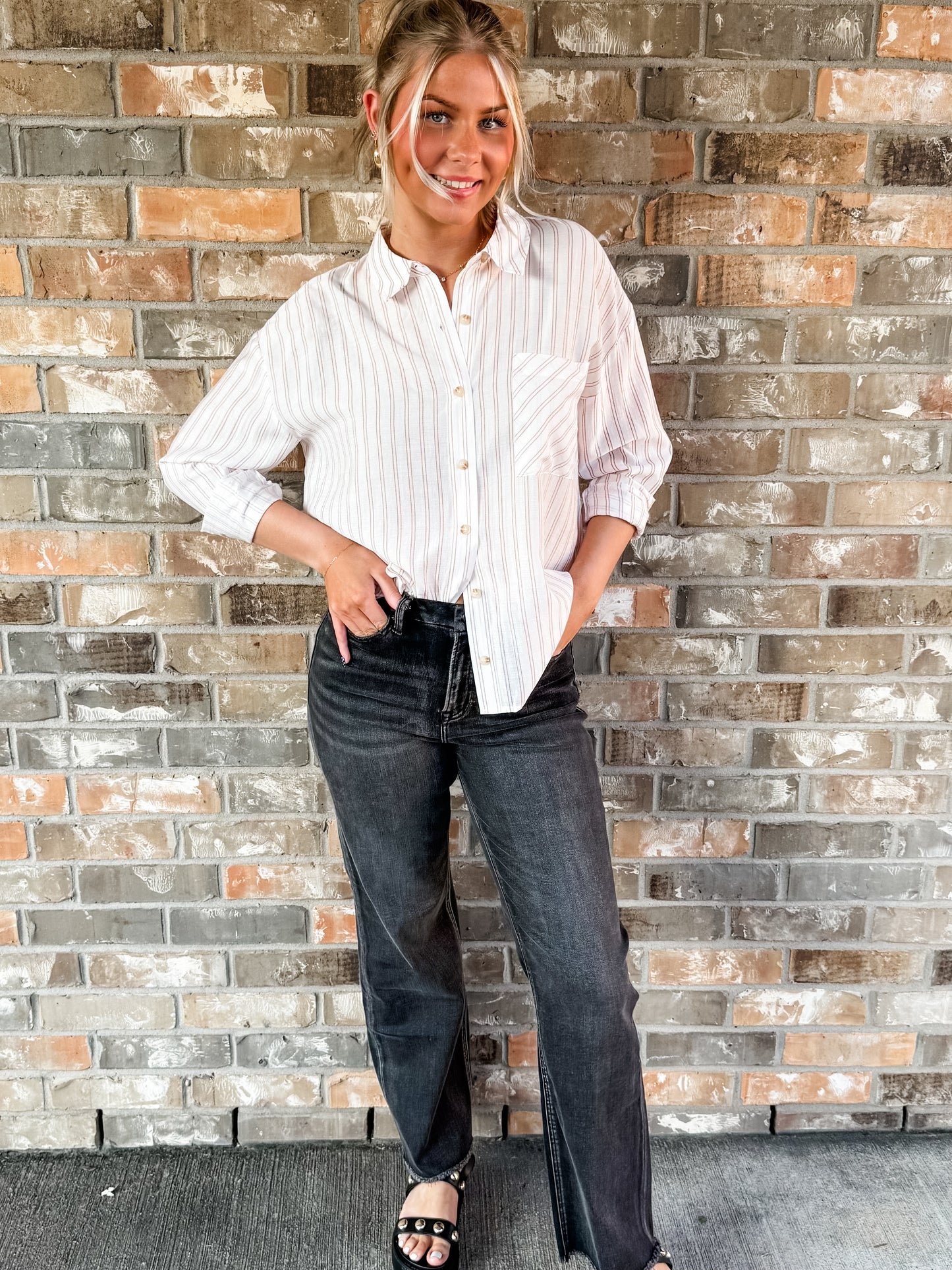 Double Line Stripe Long Sleeve