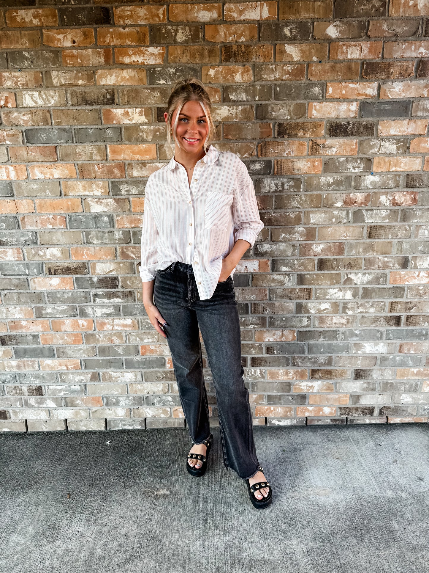 Double Line Stripe Long Sleeve