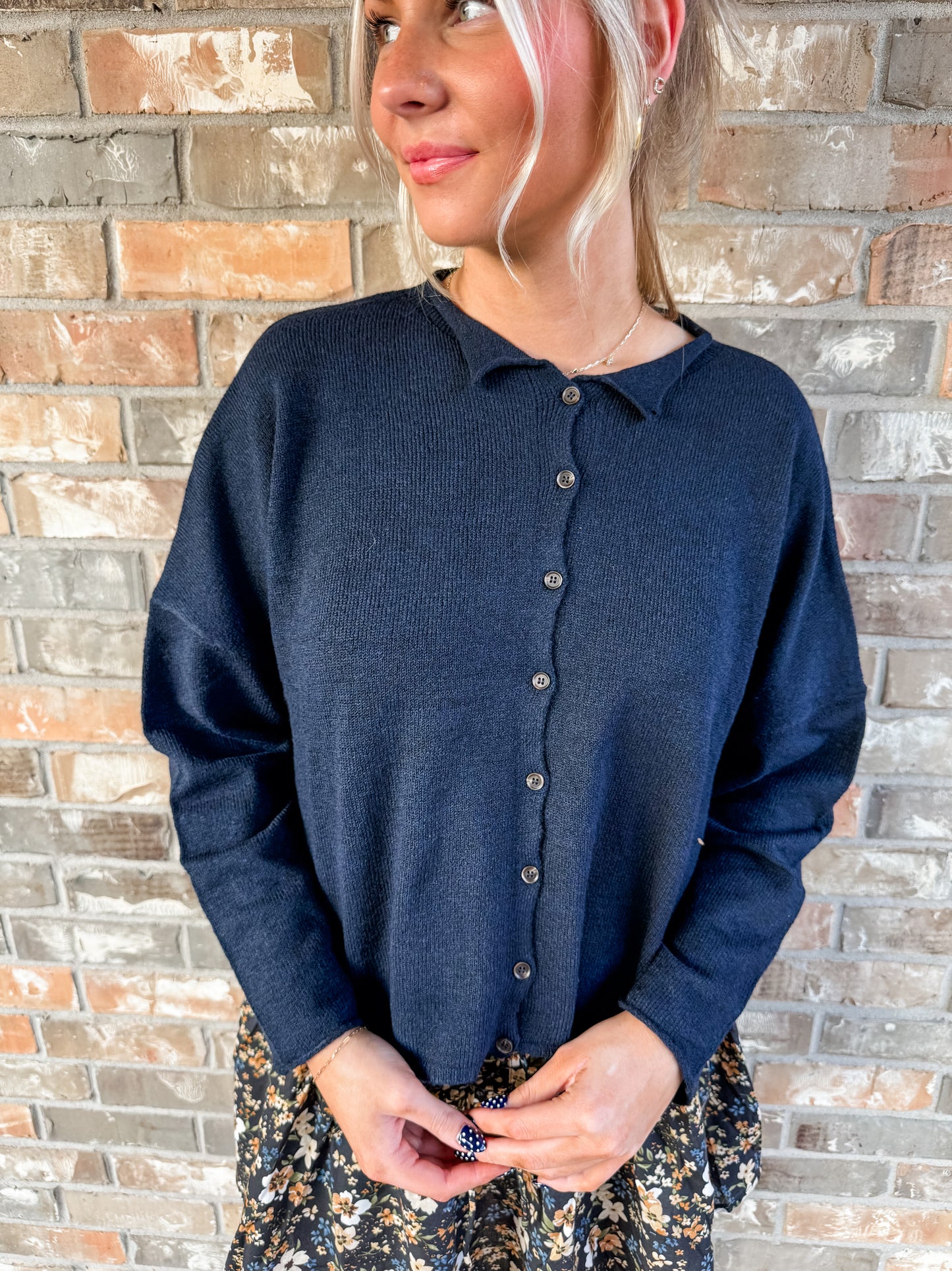 Darling Navy Cardigan