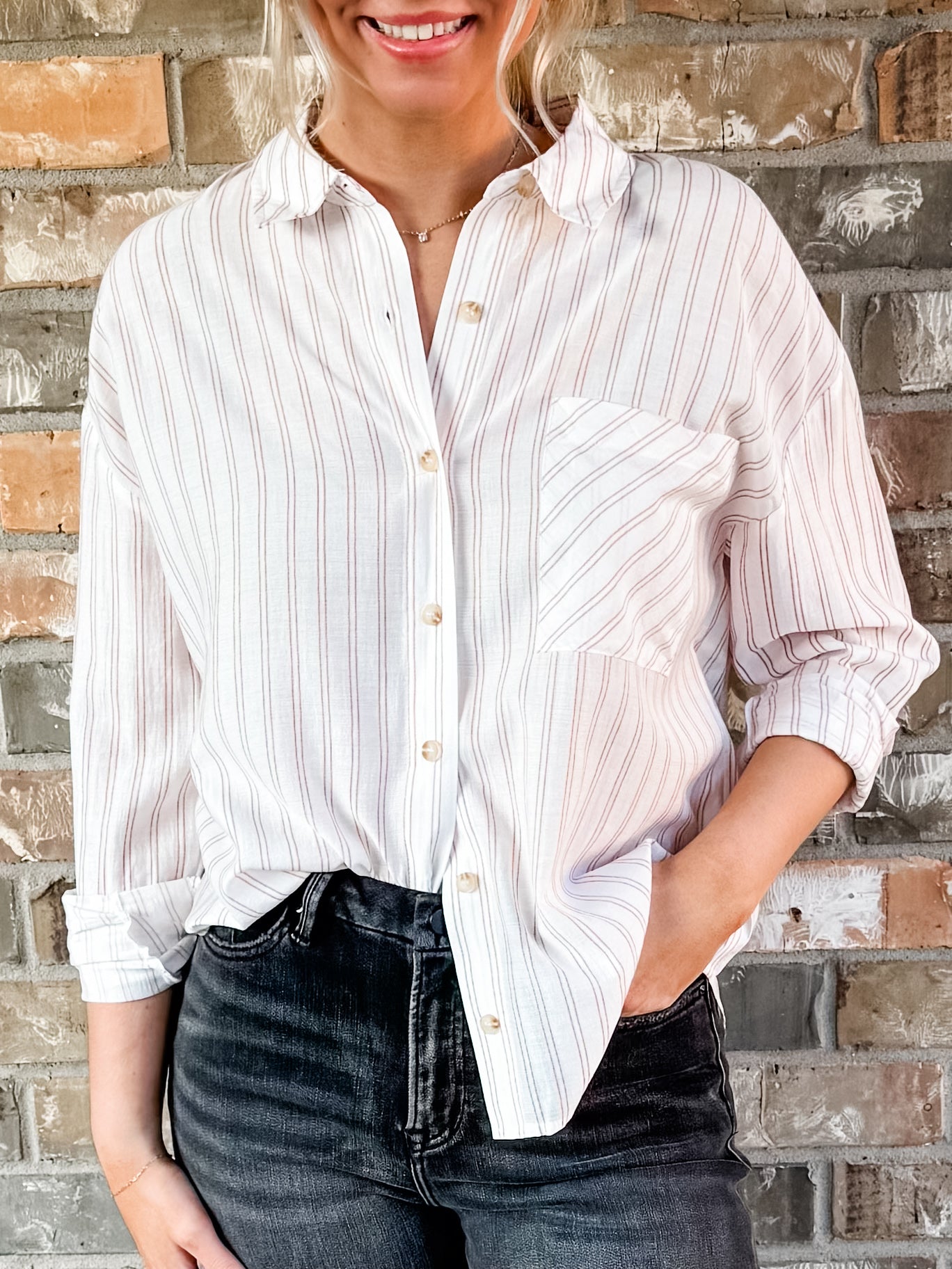 Double Line Stripe Long Sleeve