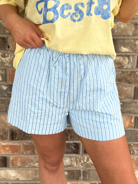Bobbie Blue Striped Shorts