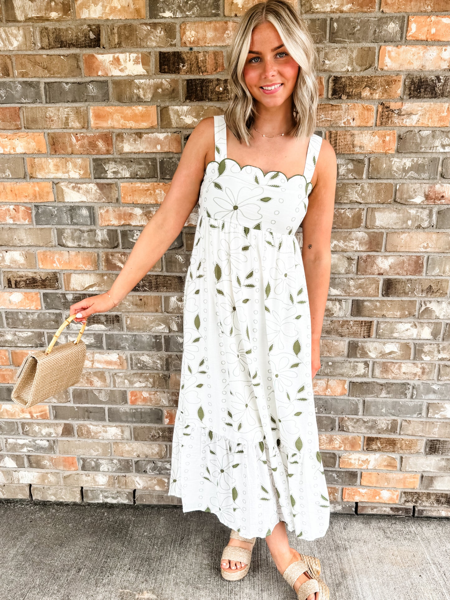 Scalloped Trim Dress