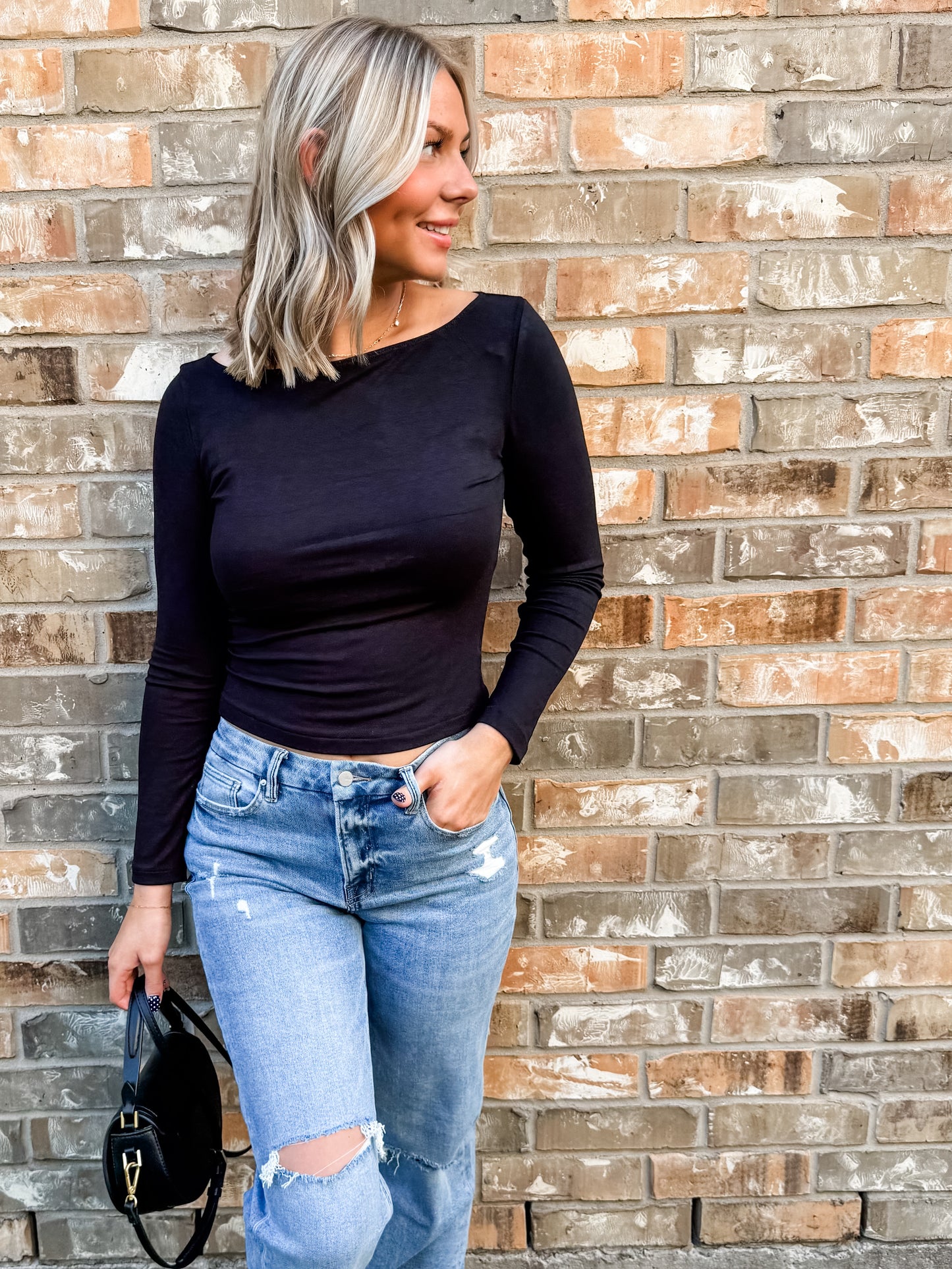 Believable Black Long Sleeve Top