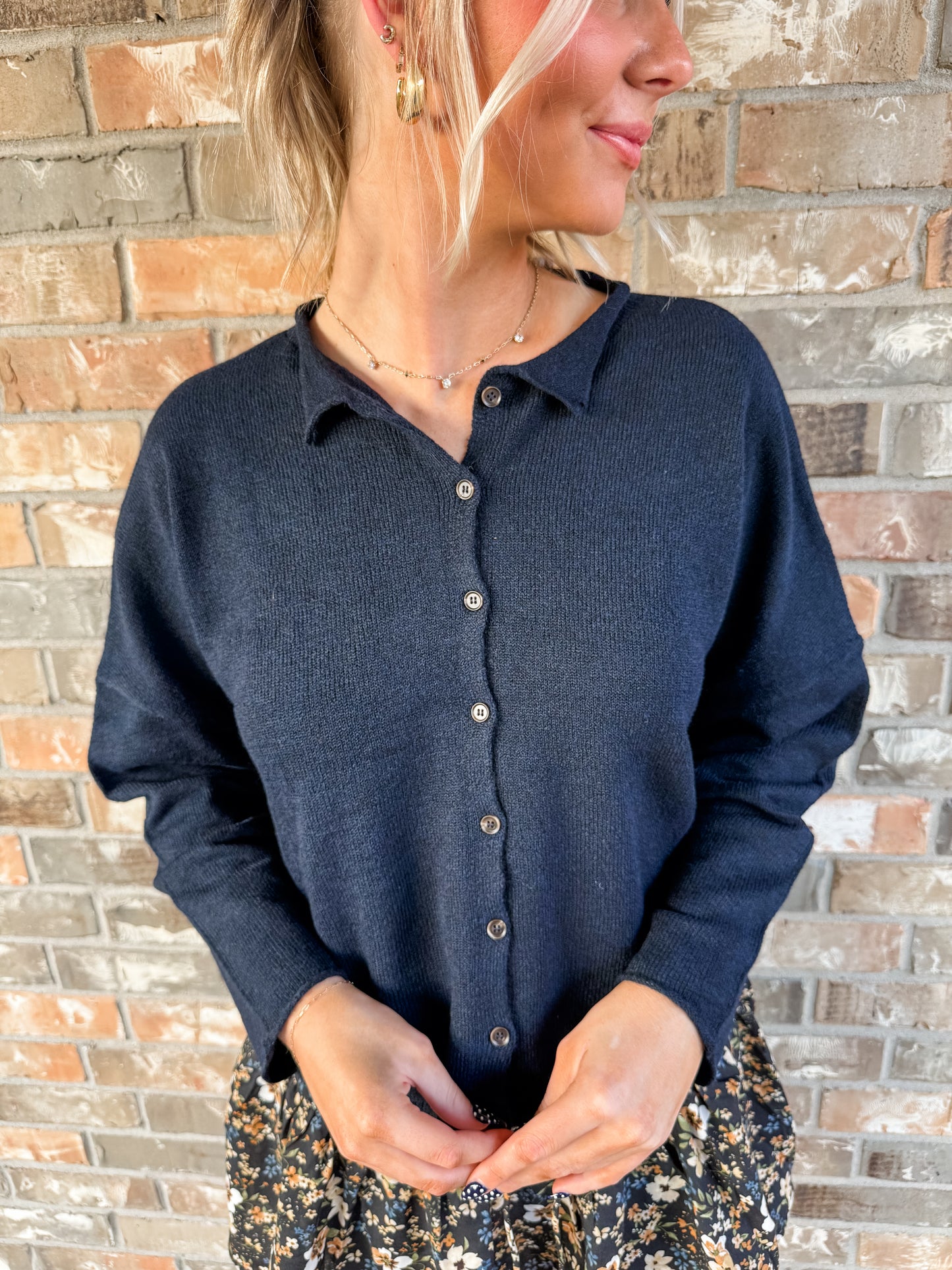 Darling Navy Cardigan