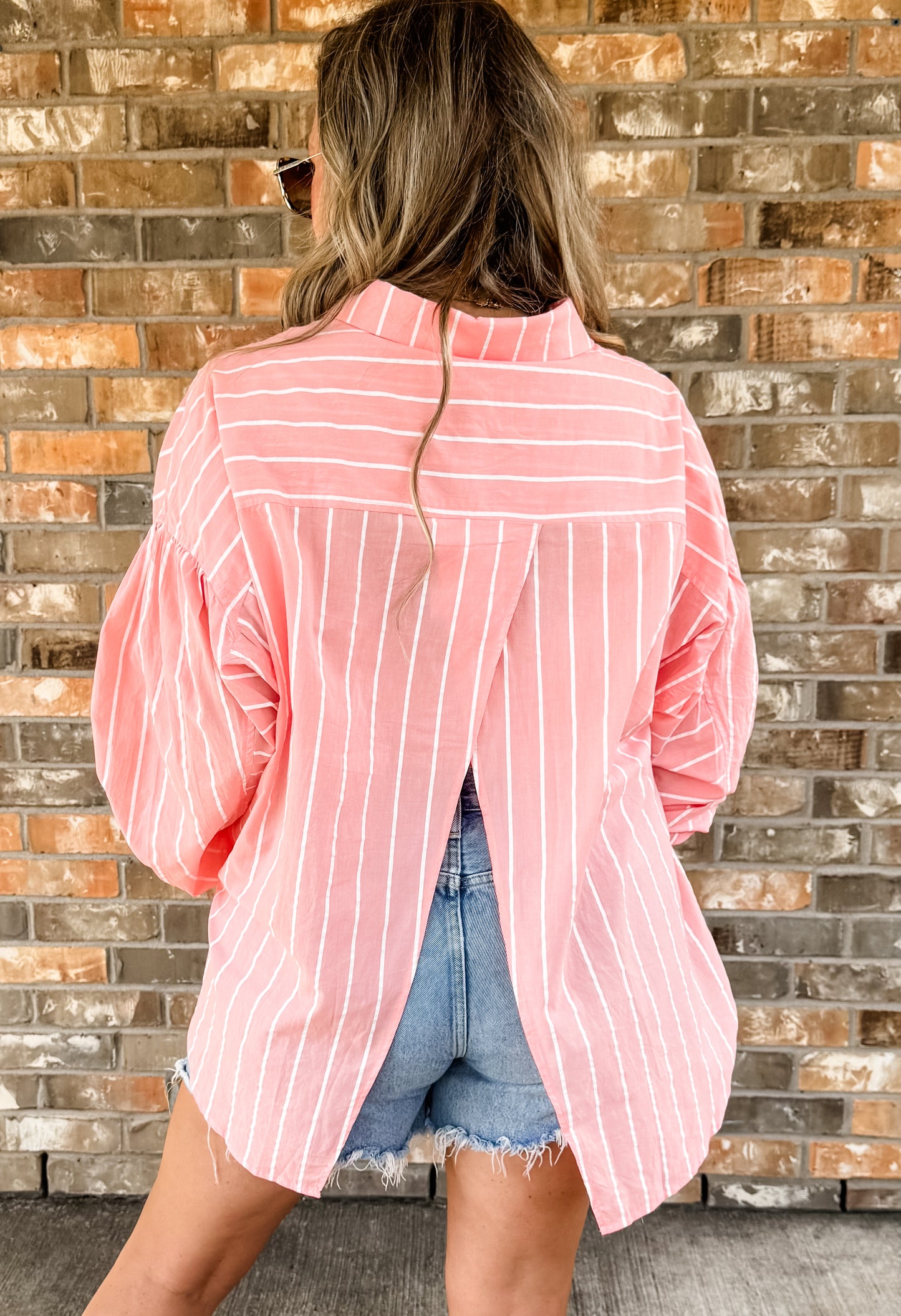 Tickled Pink Button Down