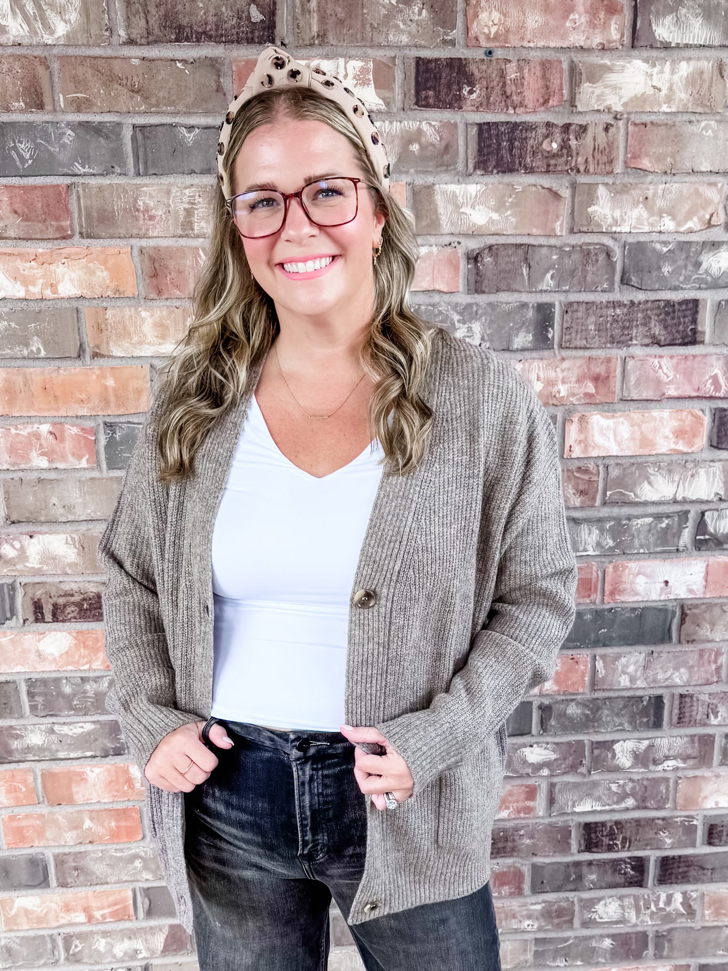 Cozy Taupe Cardigan