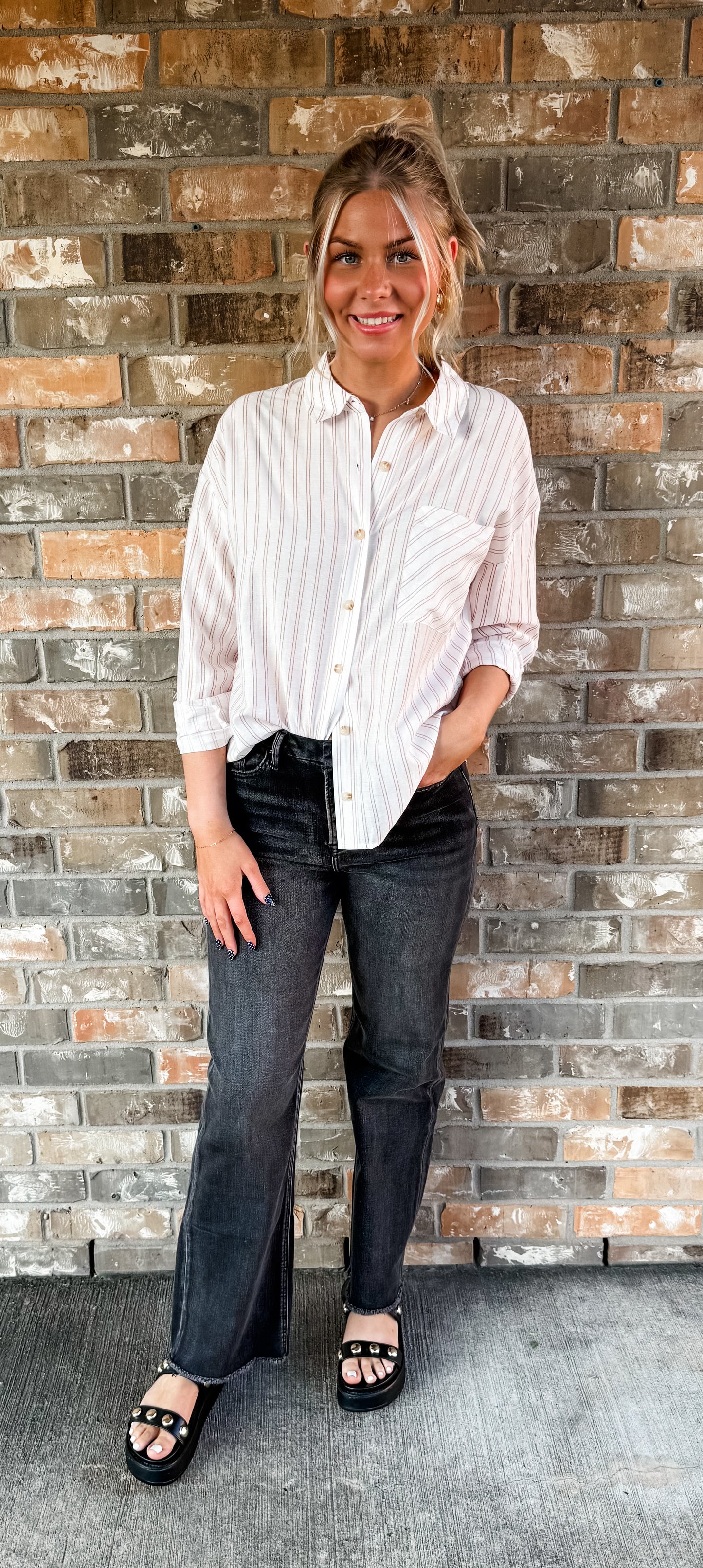 Double Line Stripe Long Sleeve