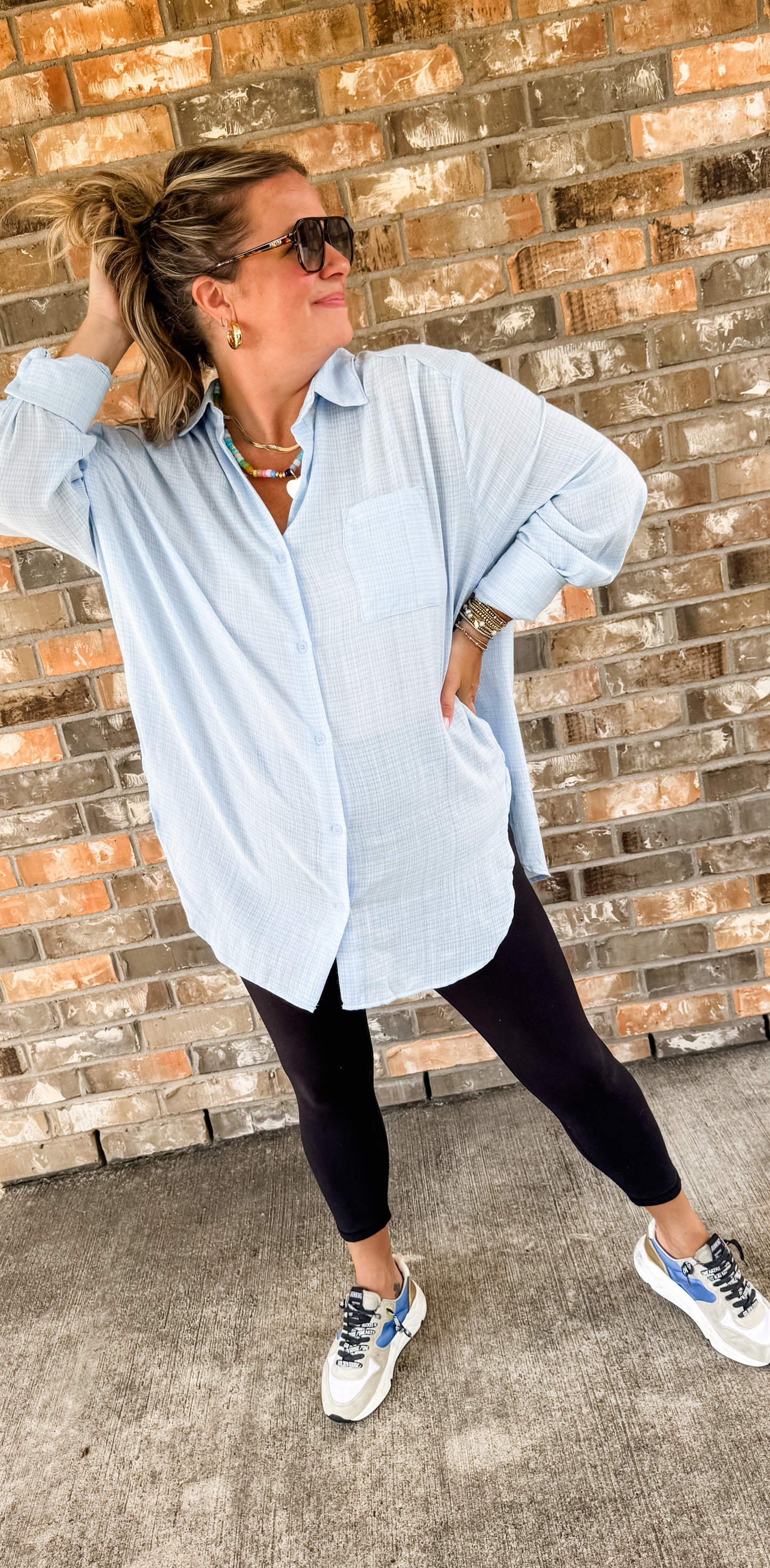 Sky Blue Button Down