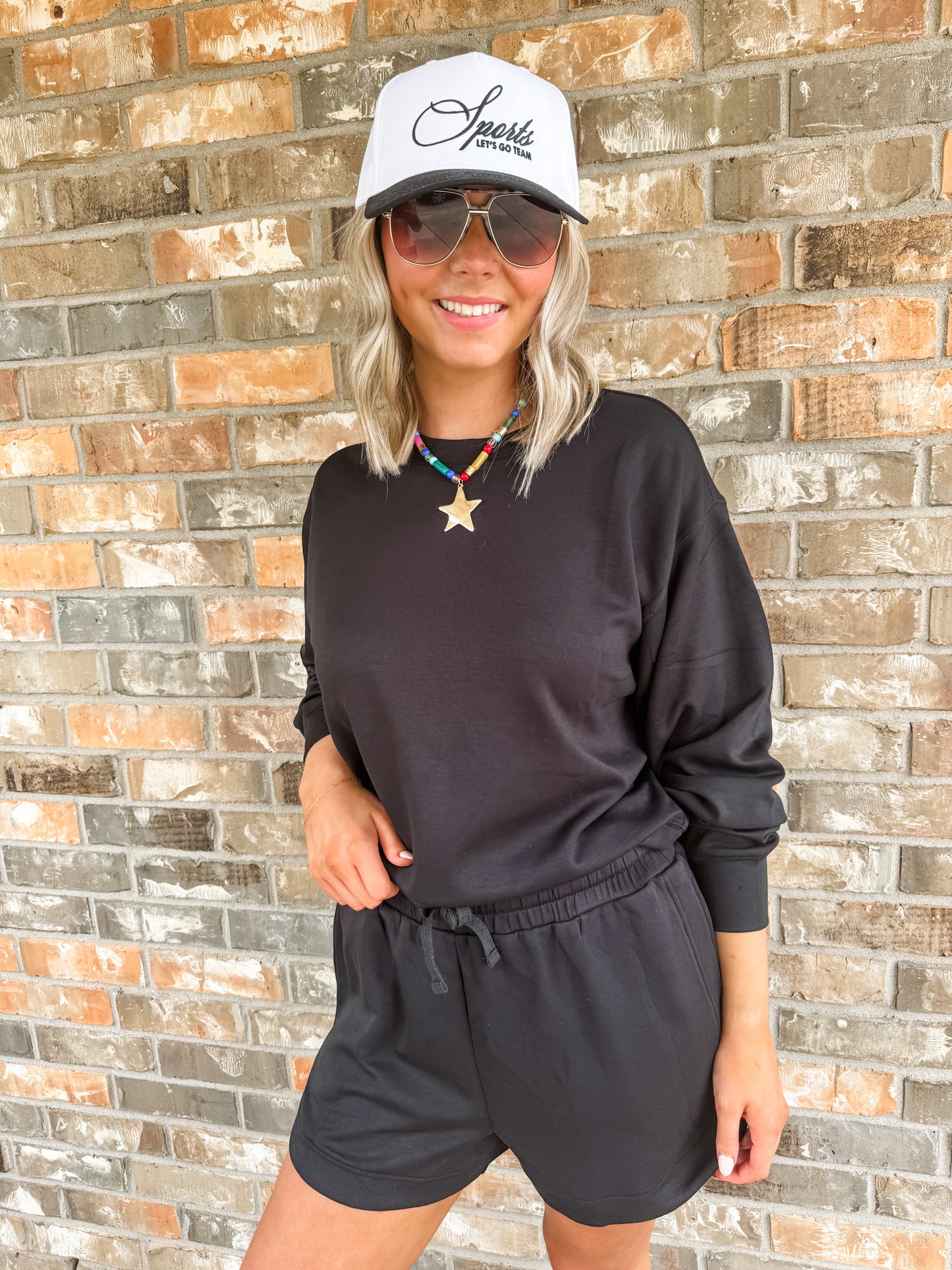 Becky Black Knit Top