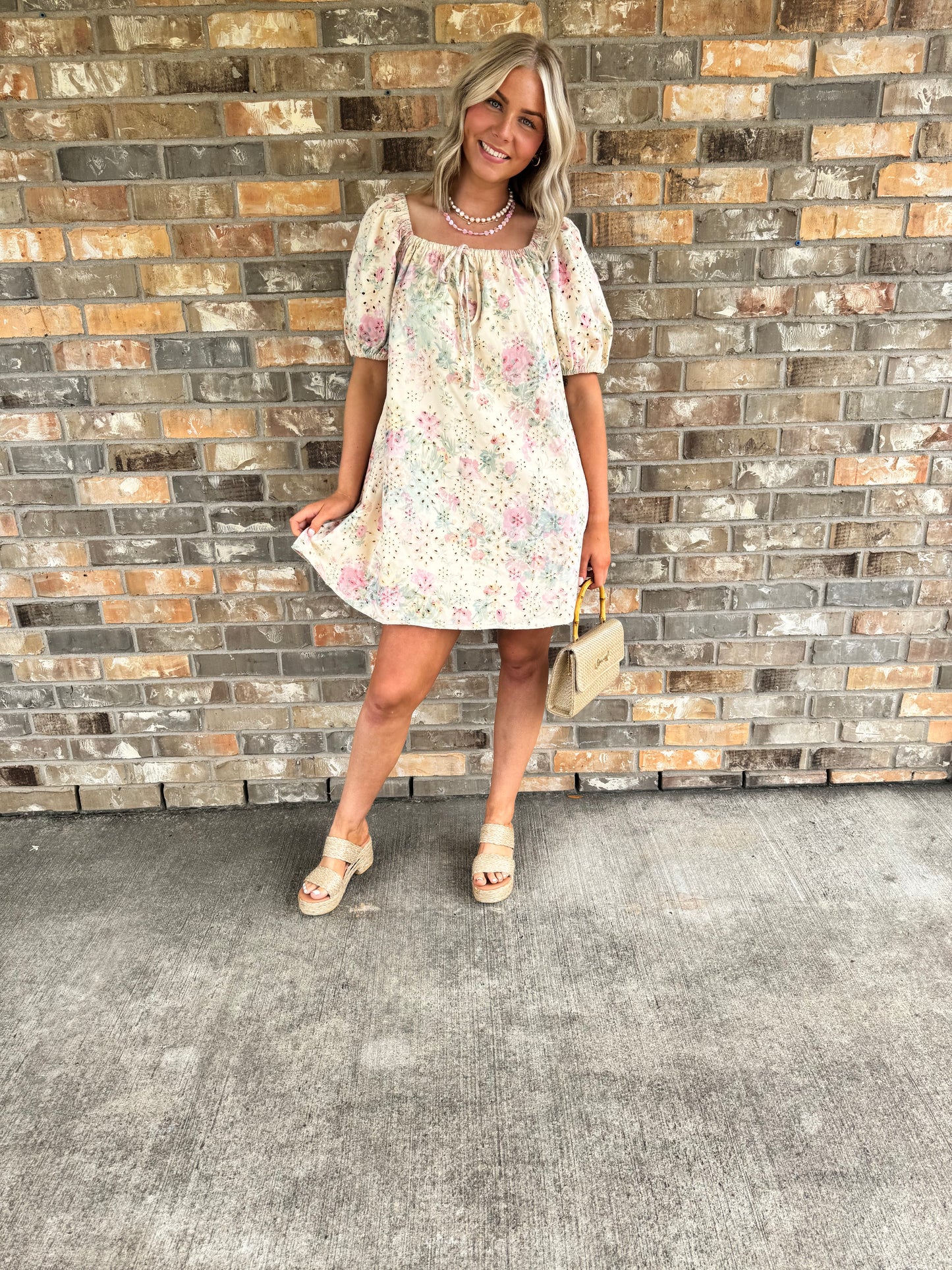 Floral Eyelet Lace Dress
