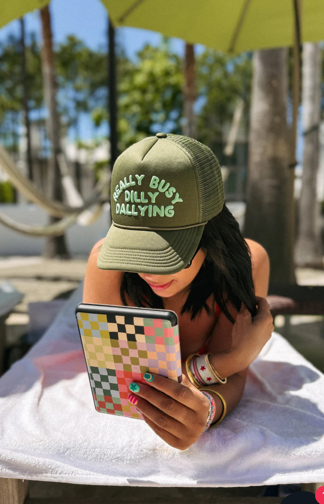 Dilly Dally Trucker in Green