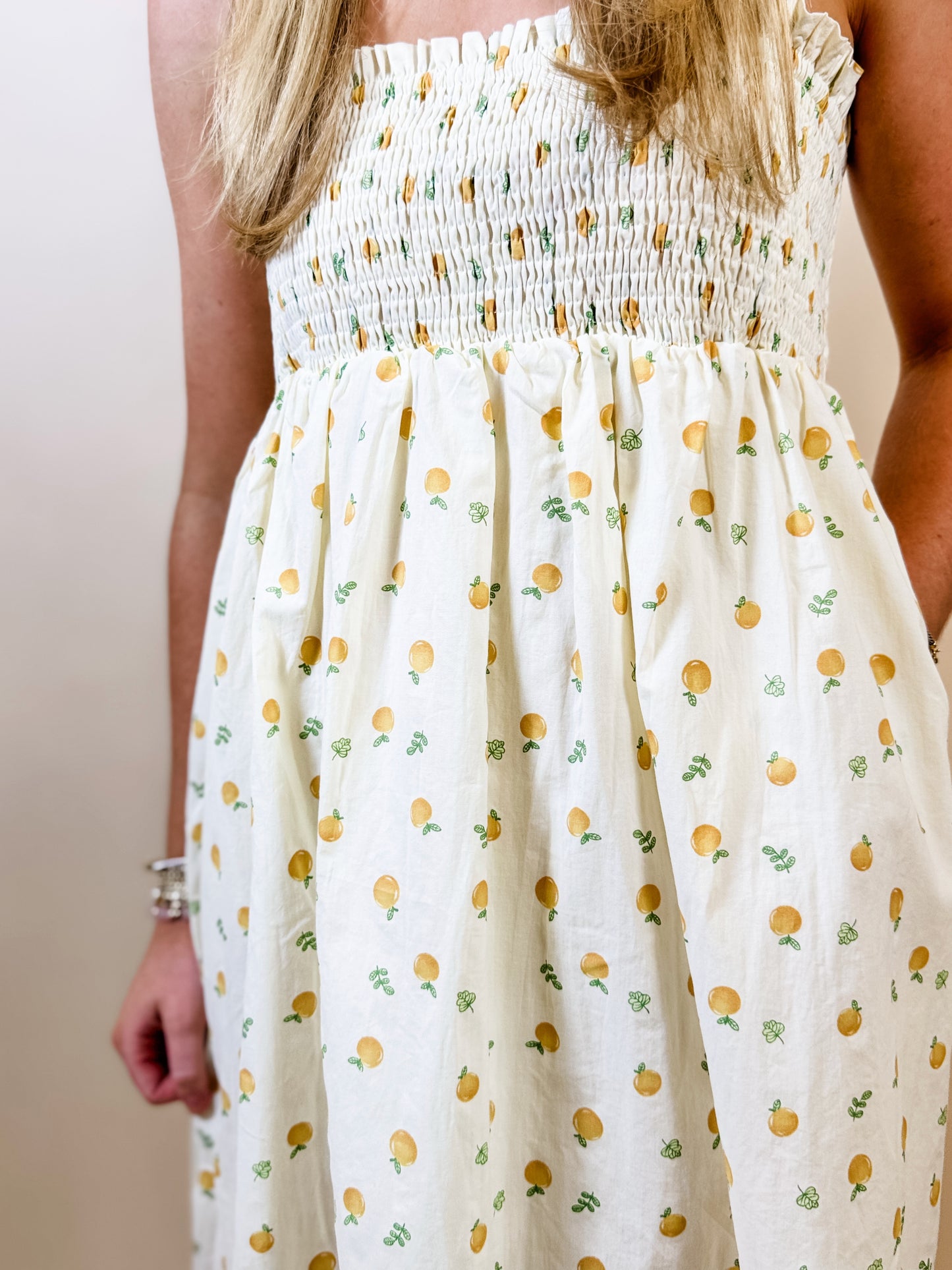 Cream Babydoll Dress