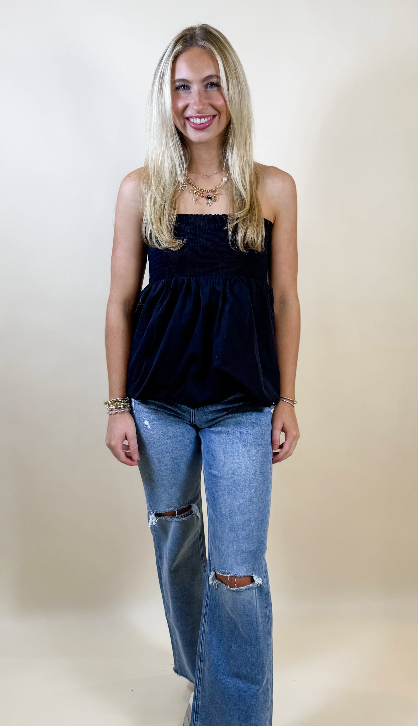 Black Bubble Top/ Skirt