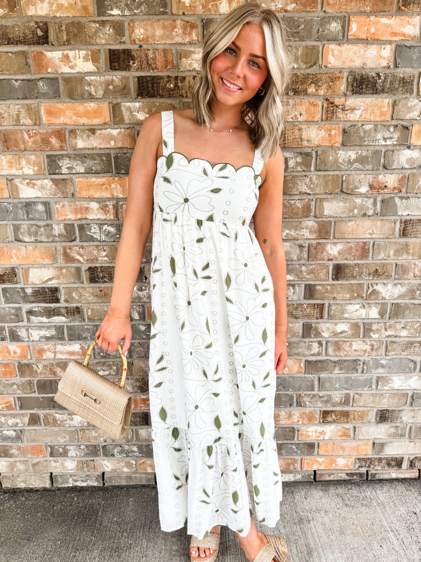 Scalloped Trim Dress