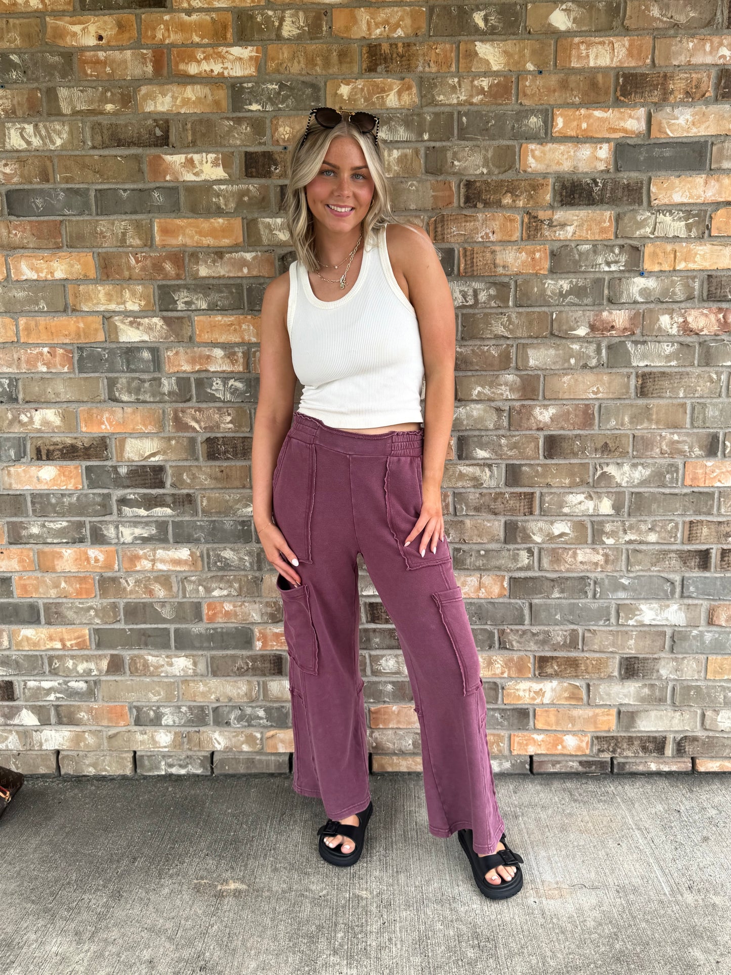 Dark Cherry Pants