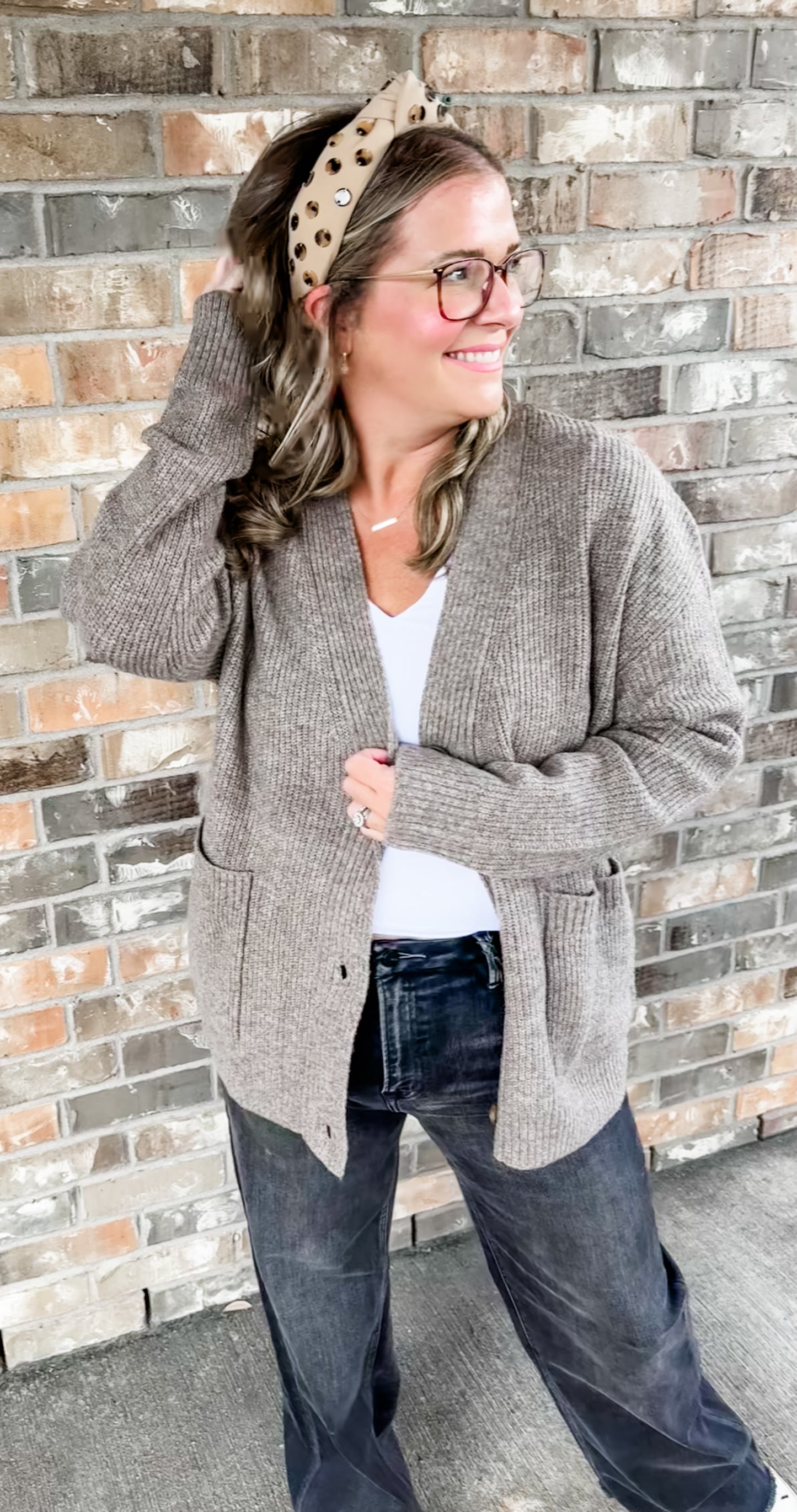 Cozy Taupe Cardigan