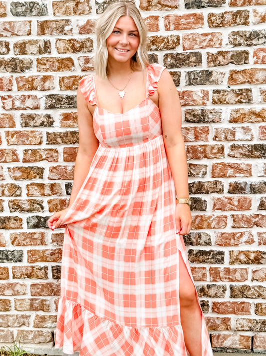 Cora Coral Maxi Dress