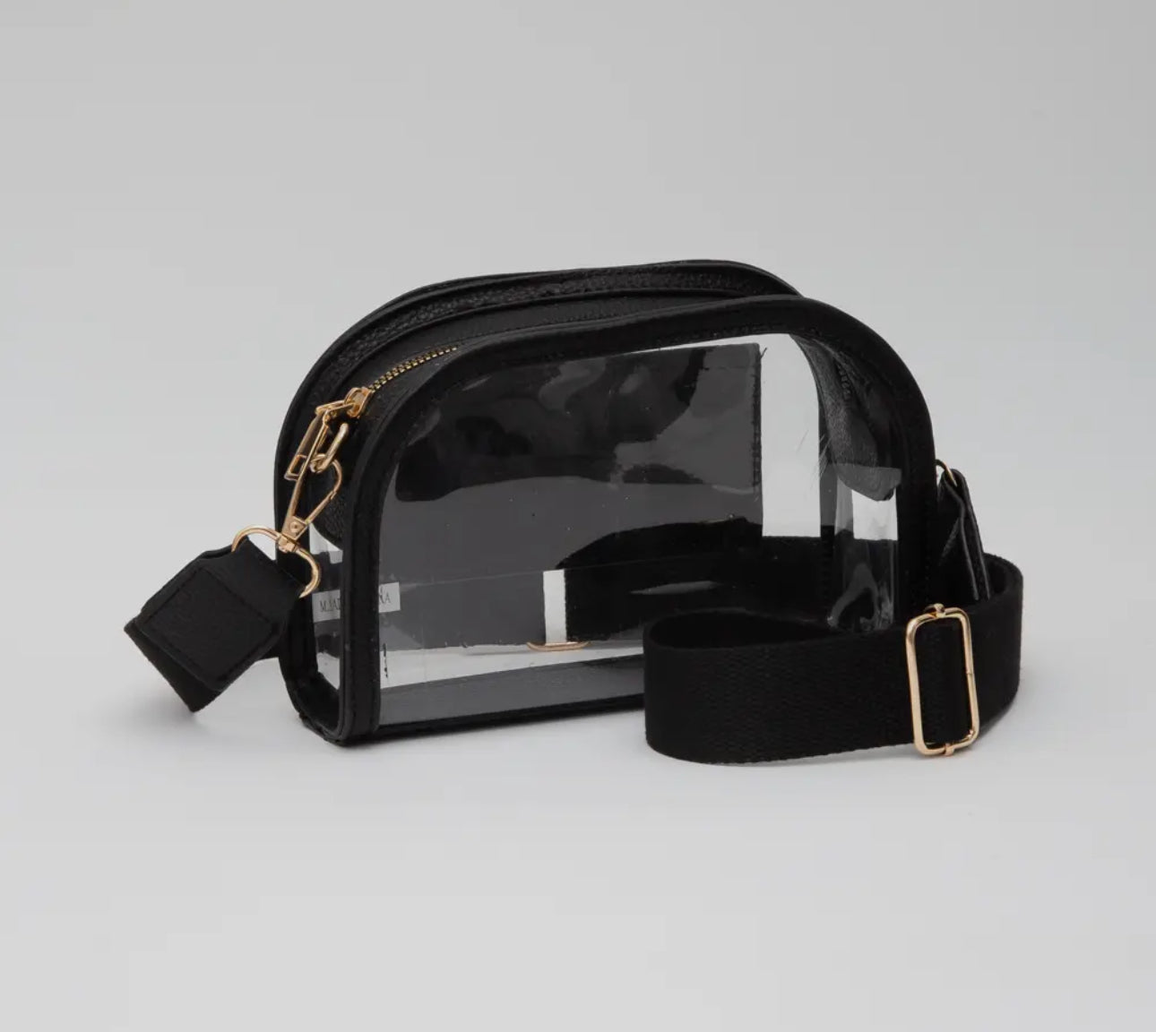 Clear Black Game Day Crossbody