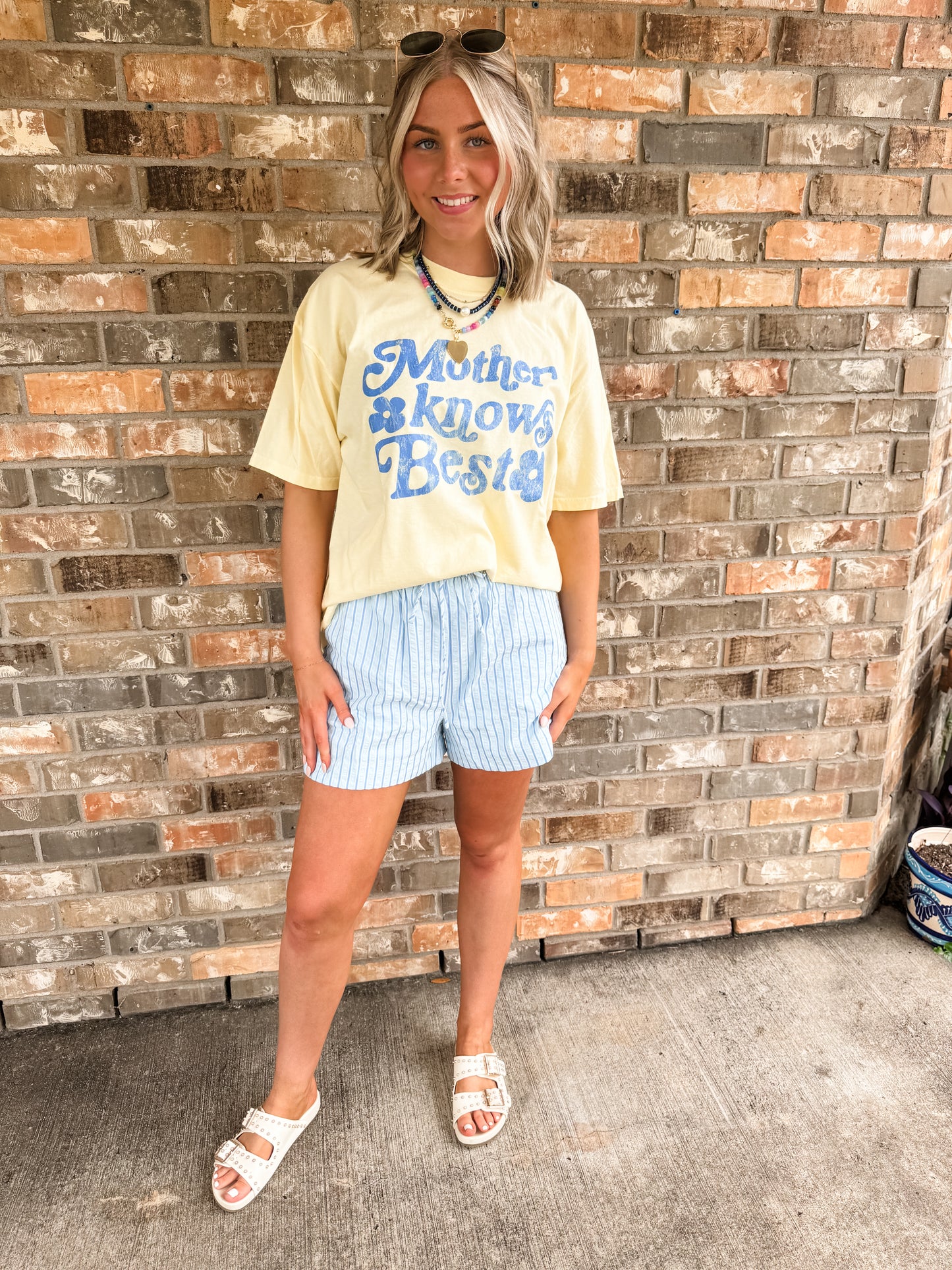 Bobbie Blue Striped Shorts