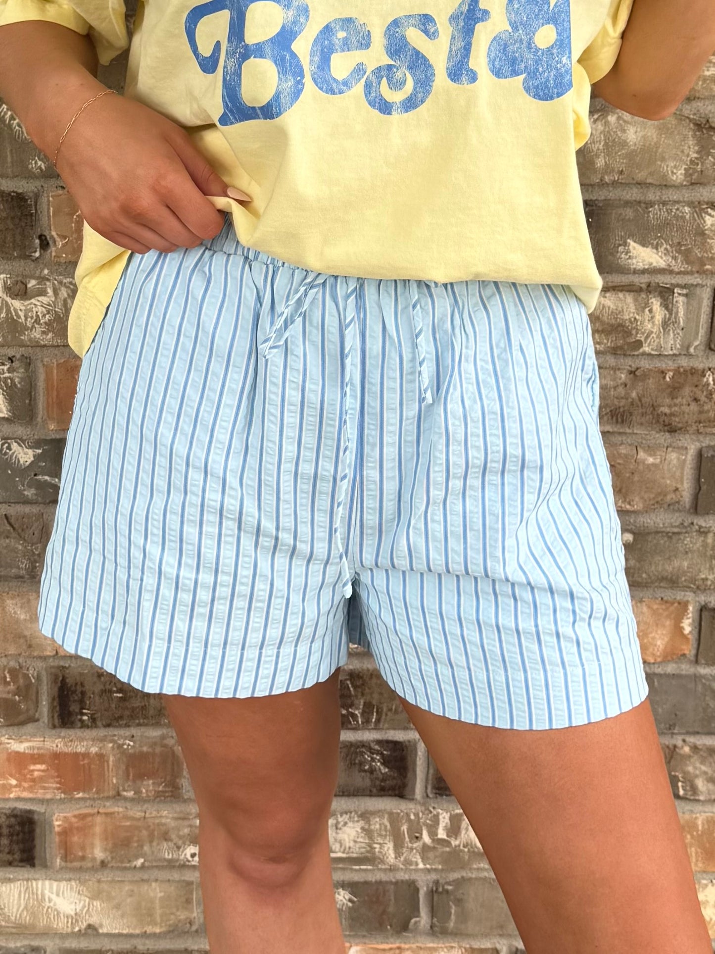 Bobbie Blue Striped Shorts