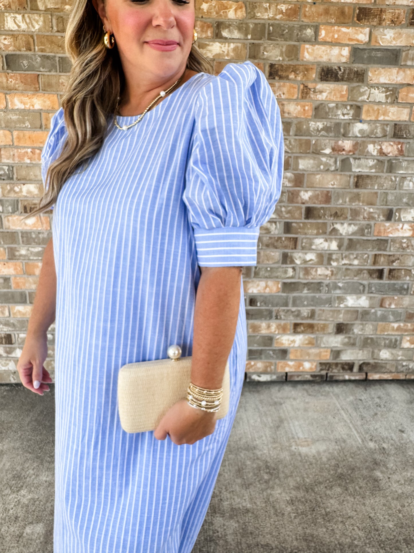 Billie Striped Blue Dress