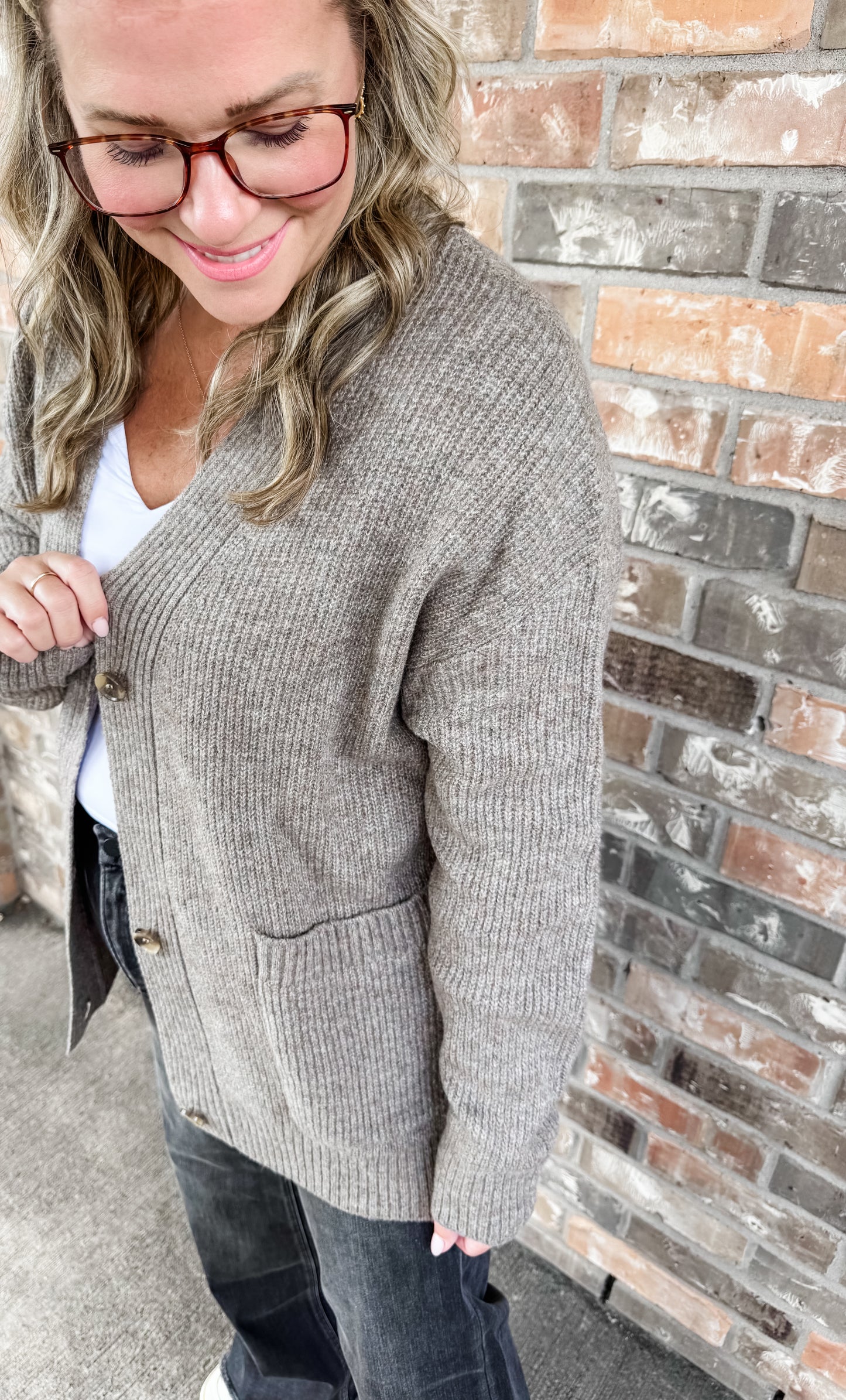 Cozy Taupe Cardigan