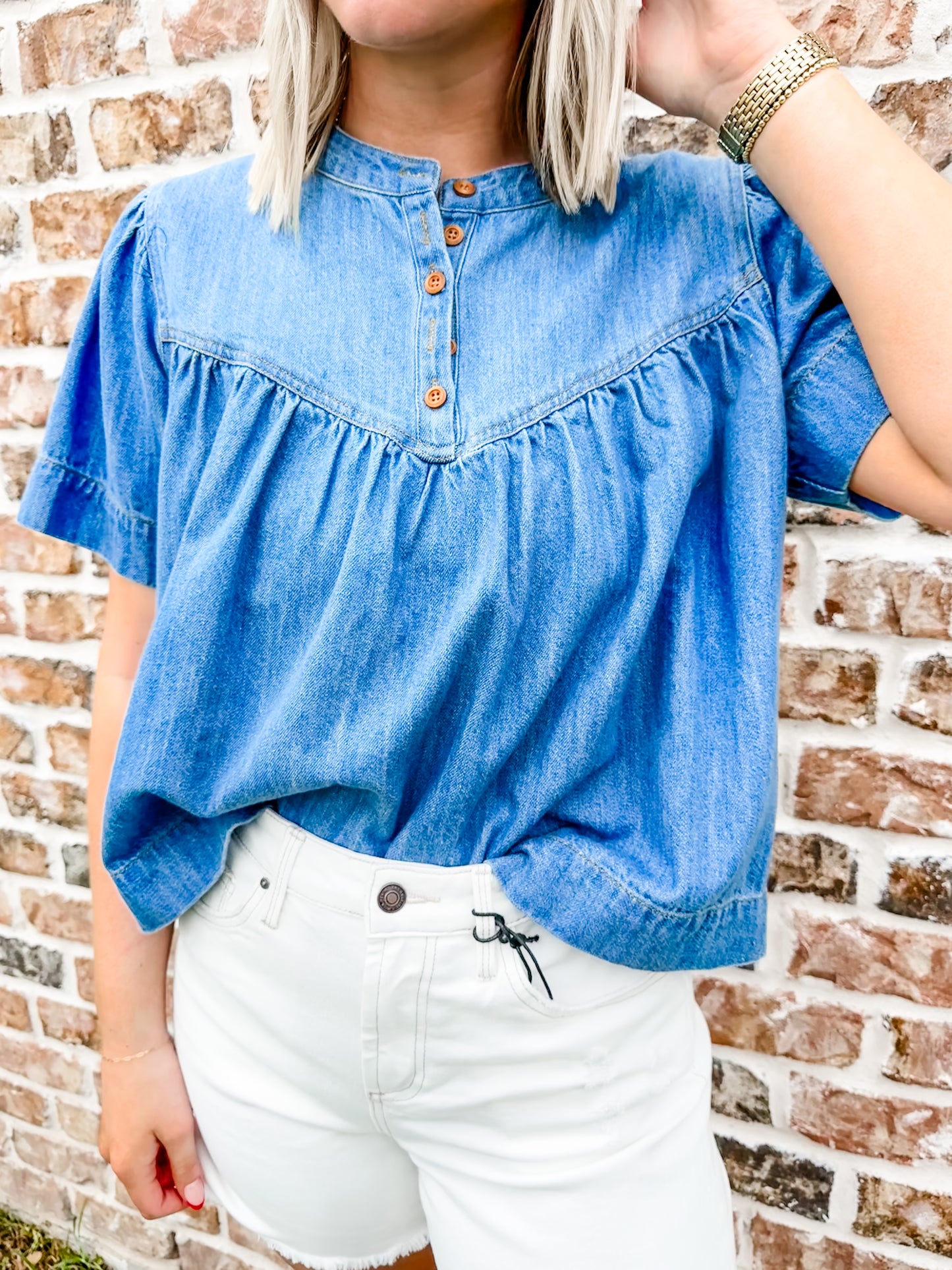 Demi Denim Top