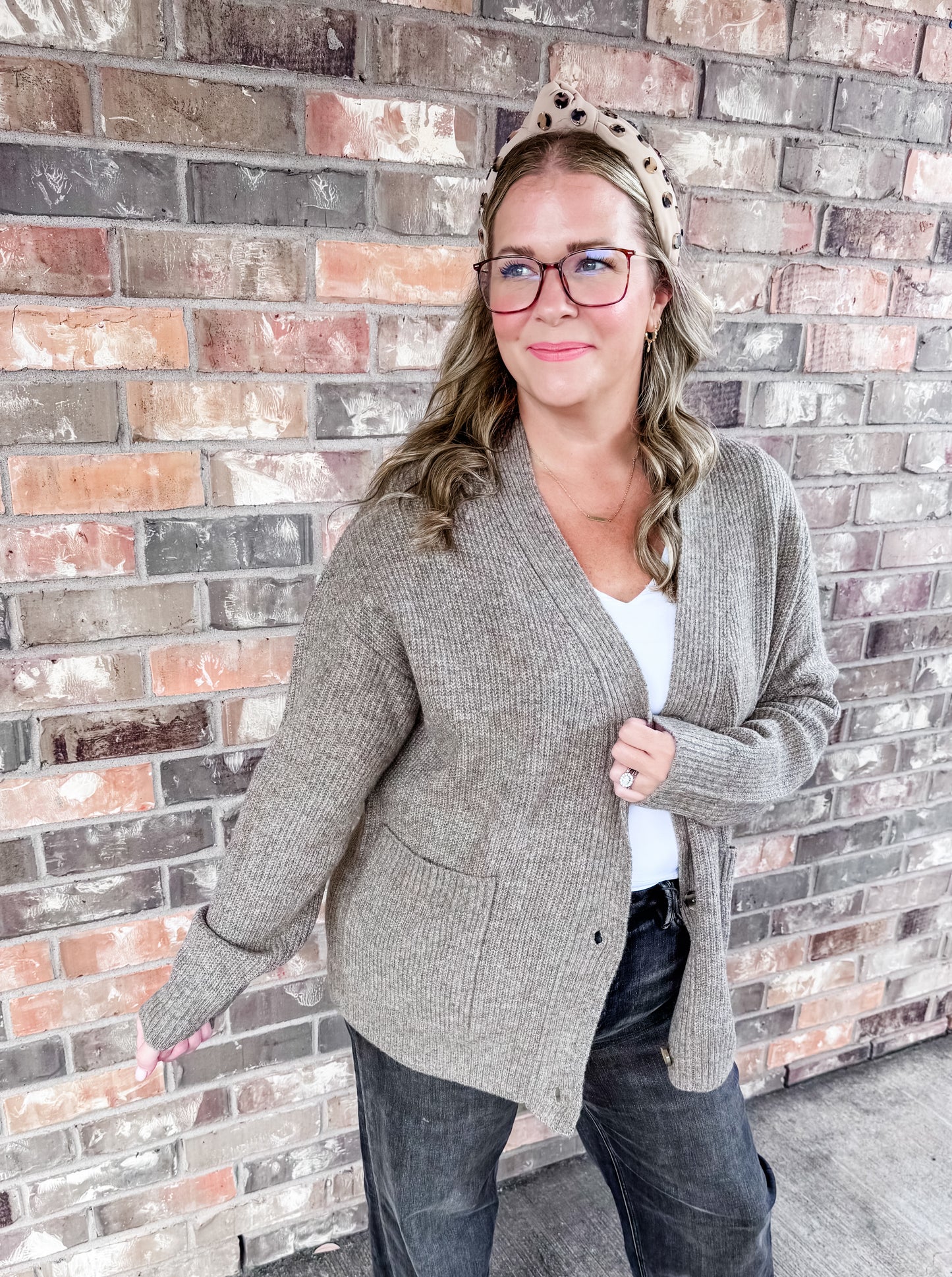 Cozy Taupe Cardigan