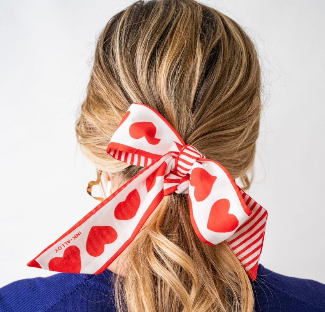 Heart Print Scarf