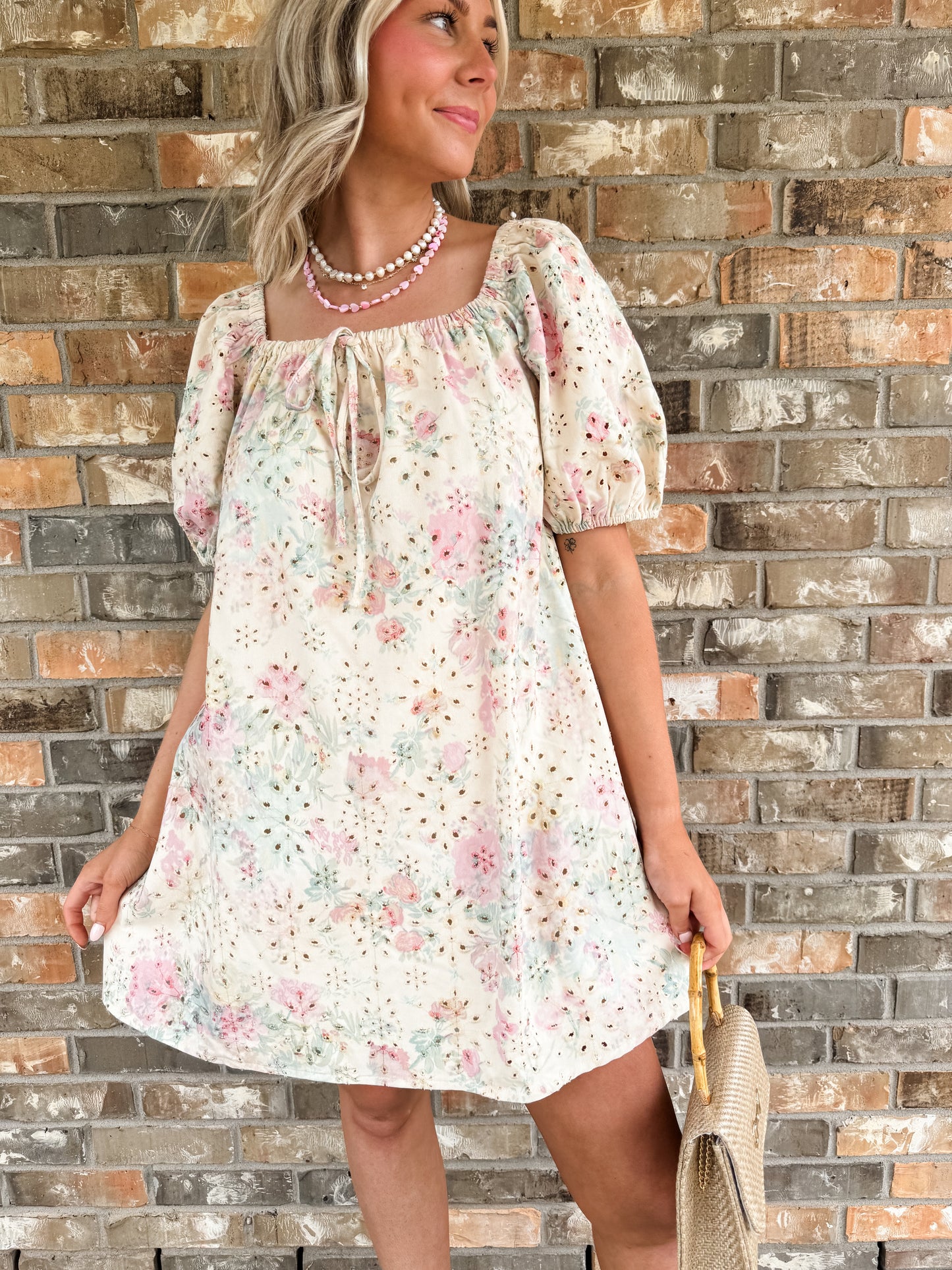 Floral Eyelet Lace Dress