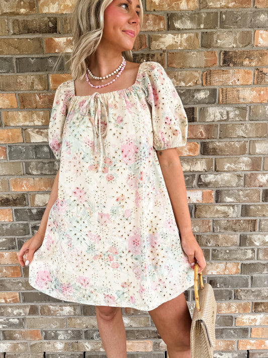 Floral Eyelet Lace Dress