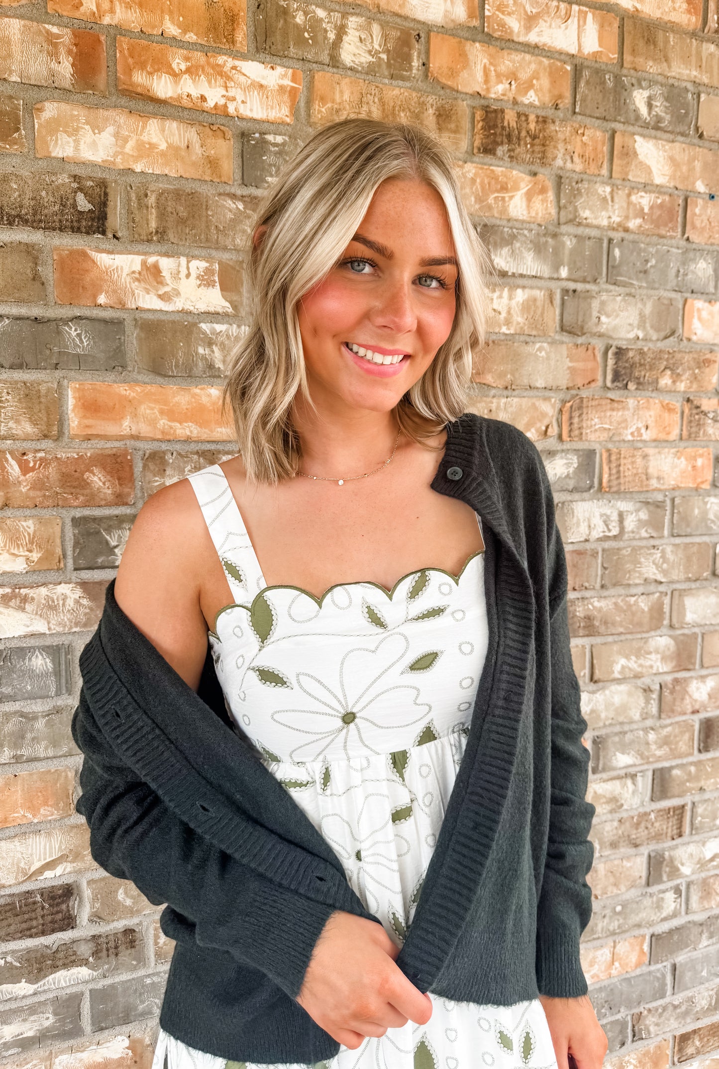Scalloped Trim Dress