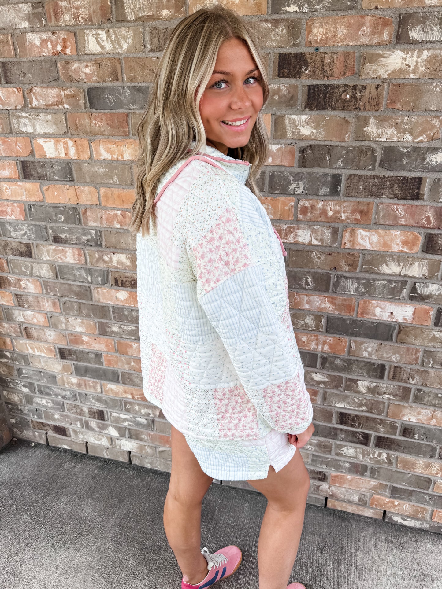 Pastel Patchwork Athletic Short Set