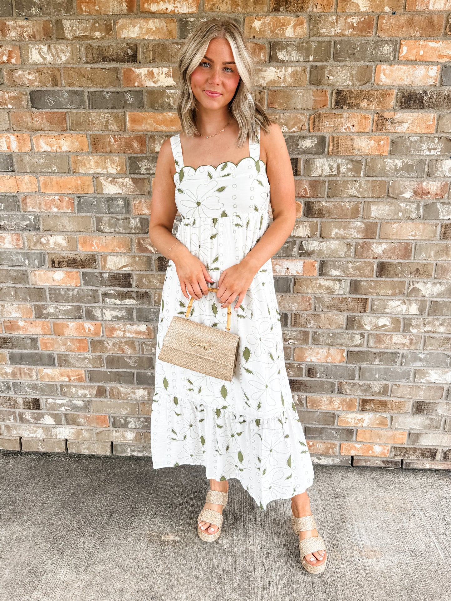 Scalloped Trim Dress