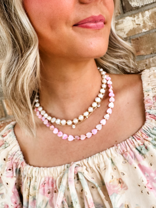 Multi Heart Stone Necklace