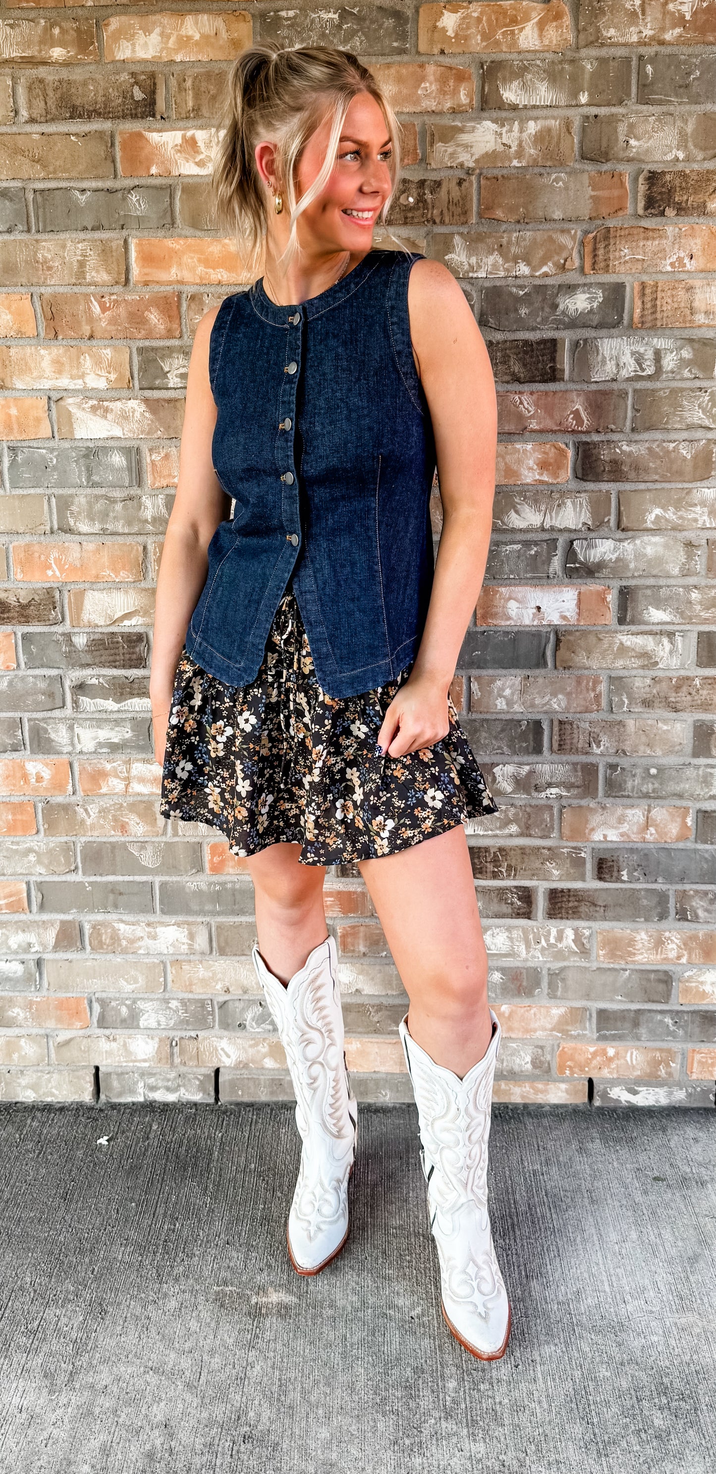 Dixie Denim Button Down Vest