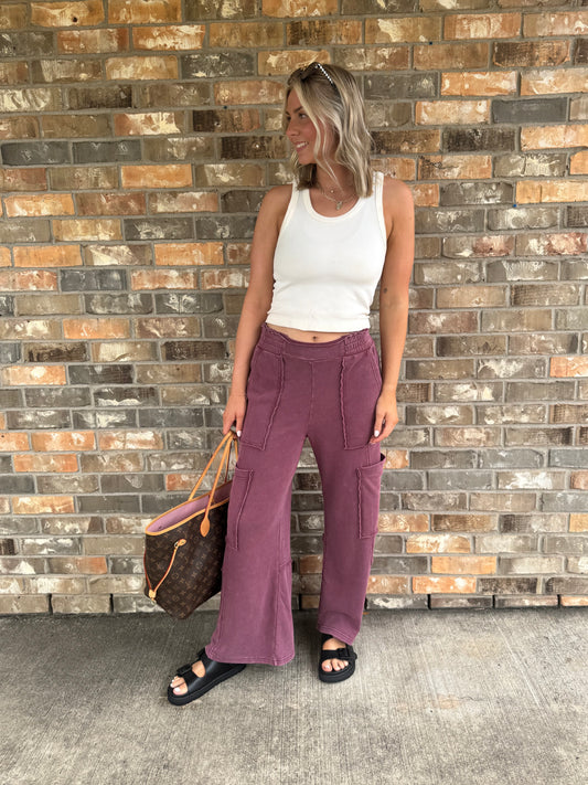 Dark Cherry Pants