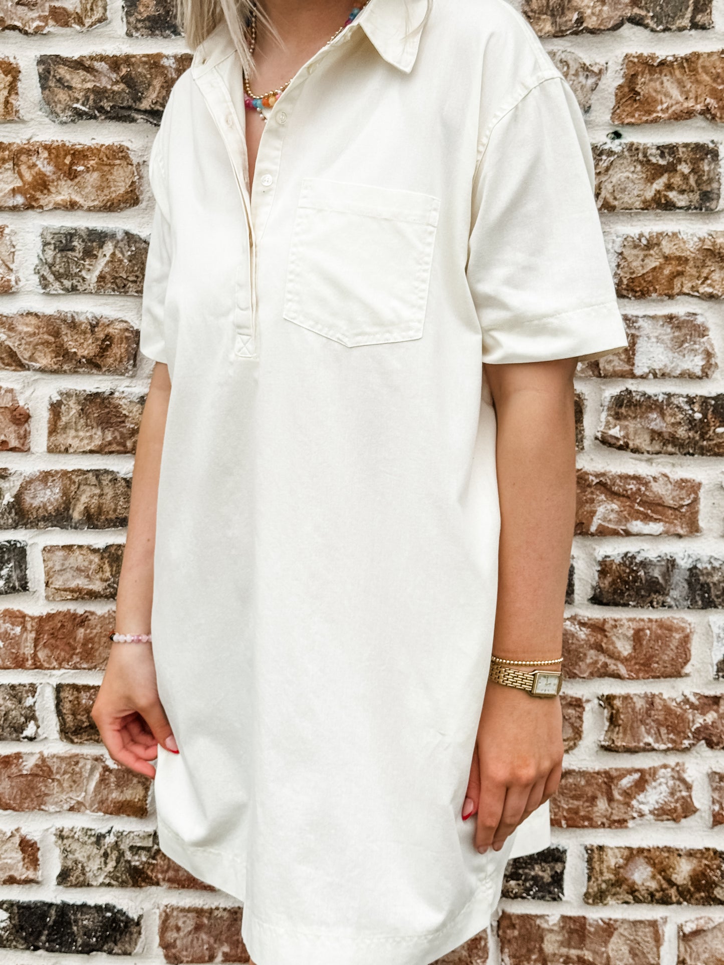 Carlie Cream Dress