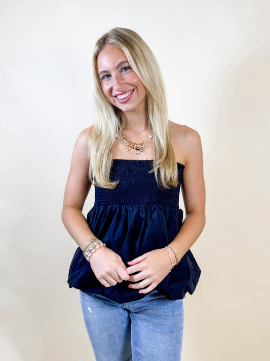 Black Bubble Top/ Skirt